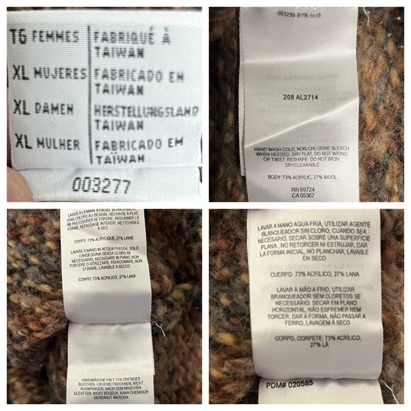 Columbia Women XL Multicolor Knit Sweater  Wool Blend Turtleneck Warm Soft Comfy - Picture 11 of 12